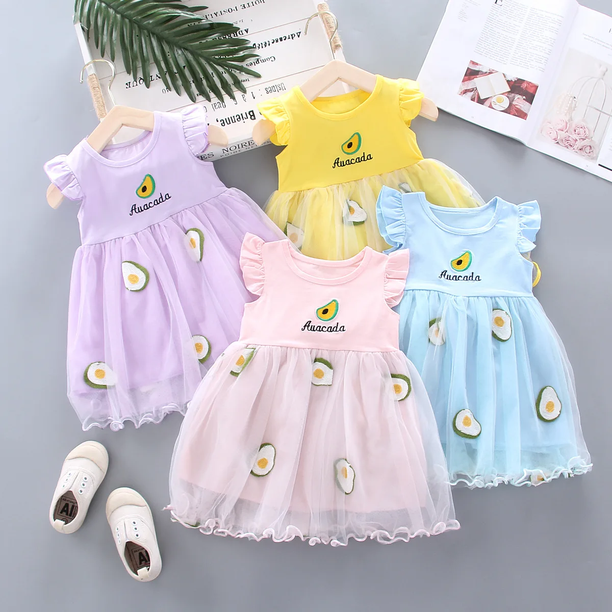 Дешевая Одежда для маленьких девочек платье принцессы с цветочным узором Костюм