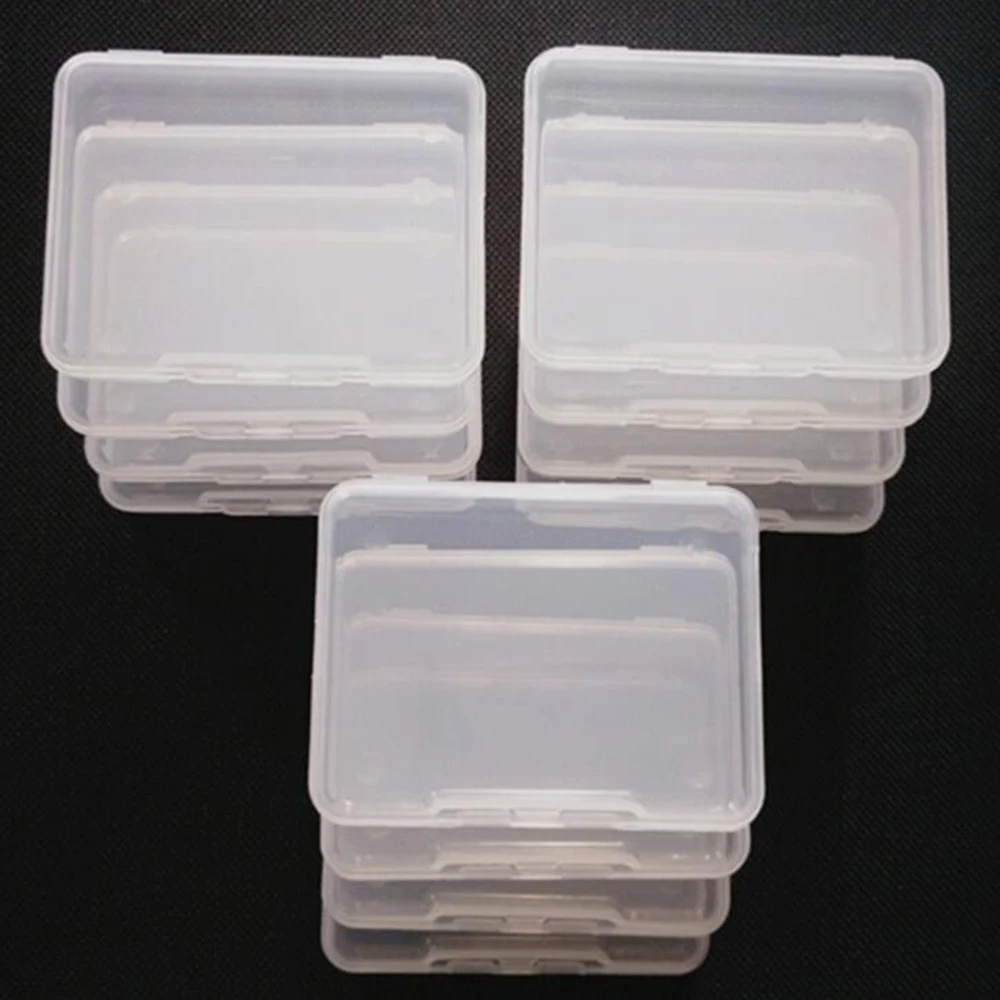 

20 Pcs Square Transparent Plastic Storage Box Jewelry Case Clear Container Sorting Box Components Pack Accessories Aging Box