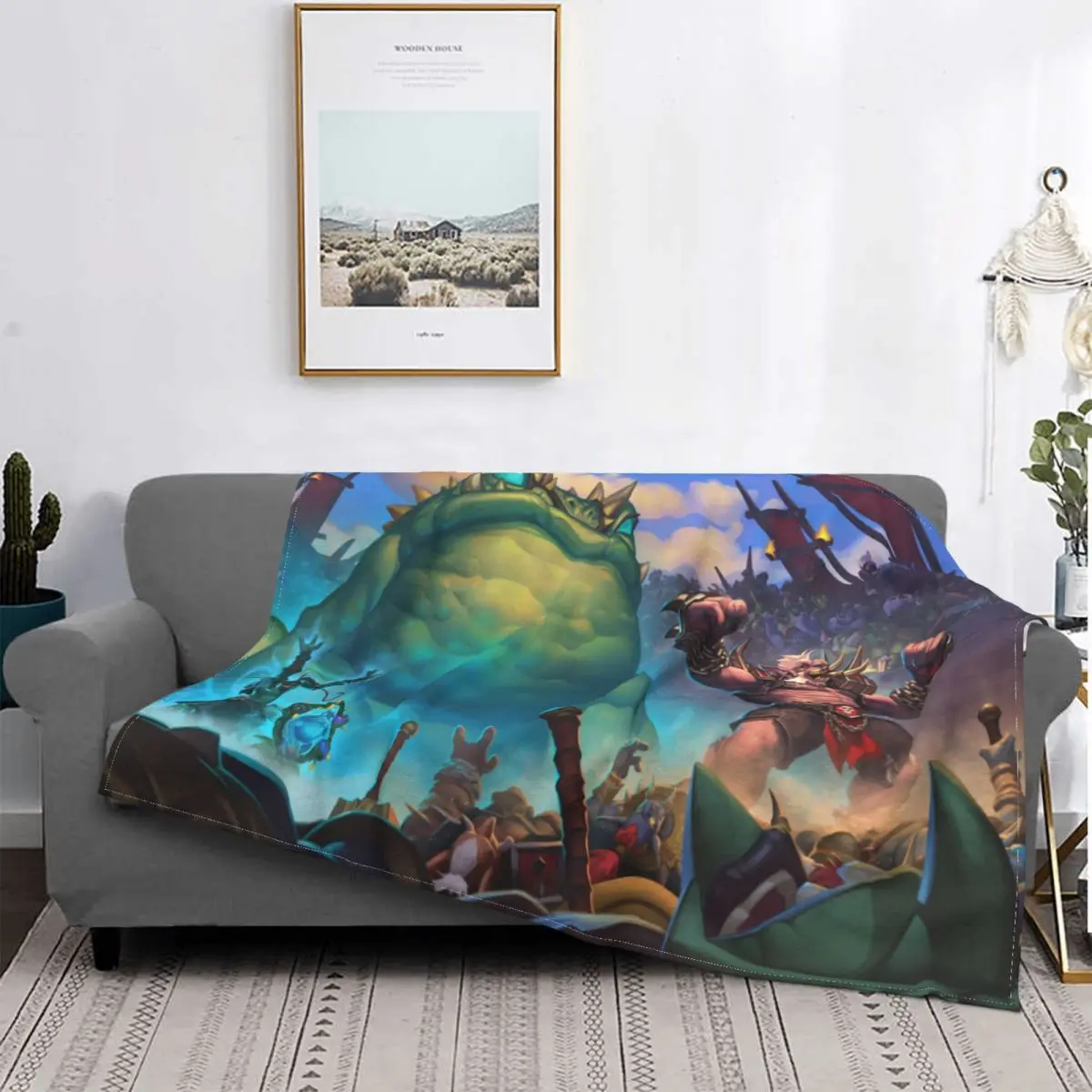 

HearthStone Heroes of Warcraft Gianna Strategy Game Blanket Flannel Decoration Strong Portable Home Bedspread