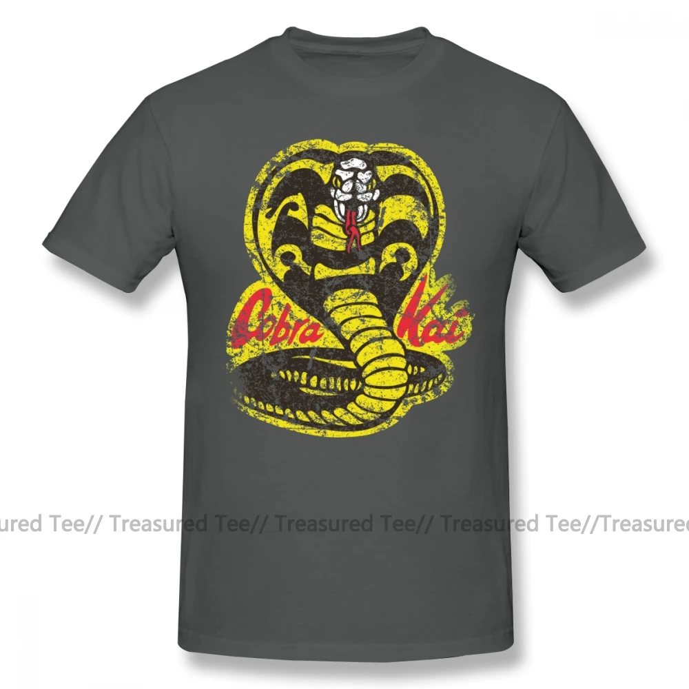 Футболка Cobra Kai, футболка Cobra Kai, футболка с коротким рукавом, свободная футболка, хлопковая классическая мужская забавная Футболка с принтом