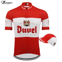 duvel beer mens classic cycling jersey short sleeve ropa ciclismo hombre team cycling clothing redbalck mtb maillot ciclismo