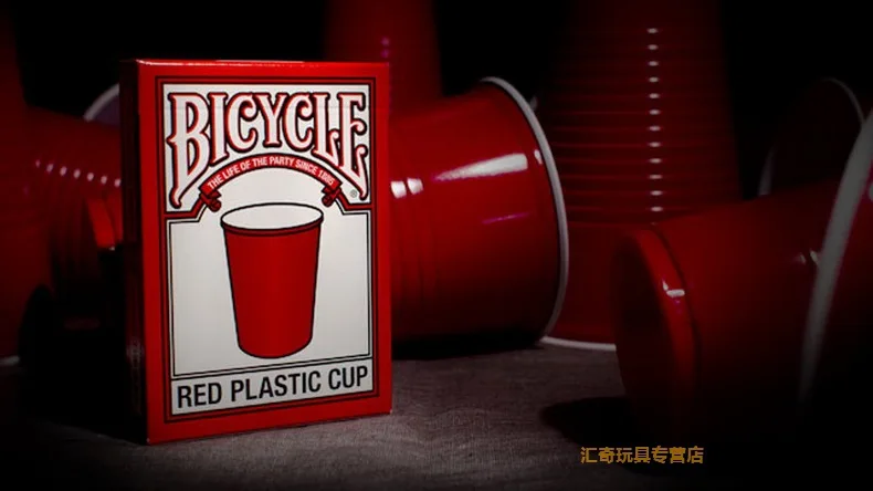 Bicycle Red Plastic Cup Playing Cards Collectible Poker Magic Card Games Tricks Props for Magician | Спорт и развлечения