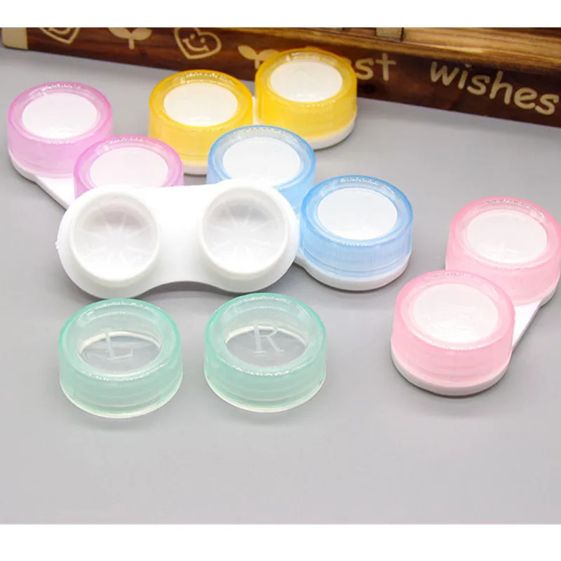 

Футляр для контактных линз карамельного цвета, 1 шт., пинцет для контактных линз, ремешок для путешествий, контейнер-держатель