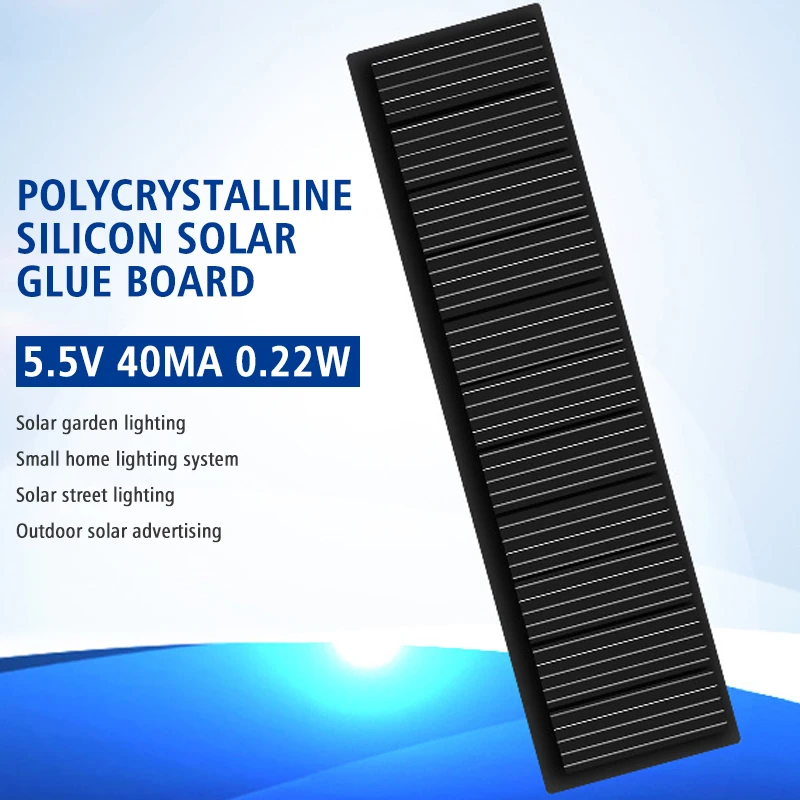 5 В 0 22 Вт солнечная батарея для телефона полимерная DIY панель Sunpower Silicon 40мА