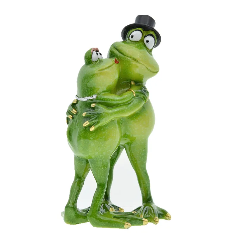 Милая садовая фигурка лягушки MYBLUE из смолы для любителей мультфильмов
