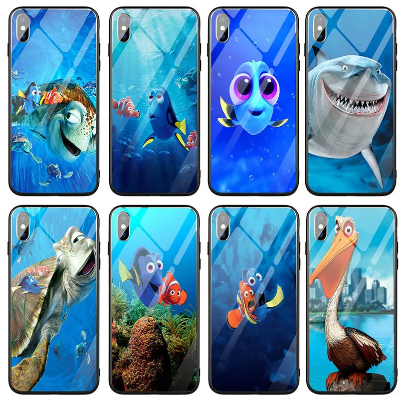 Пленка Finding Nemo Marlin Dory Nem для iPhone 7 8 6s Plus X XR XS 11 12 Pro Max чехлы телефонов из закаленного