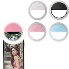 Портативный светильник для ночной съемки телефона, светодиодный светильник для камеры с зажимом, кольцевой светильник для селфи, Usb-зарядка для всех телефонов