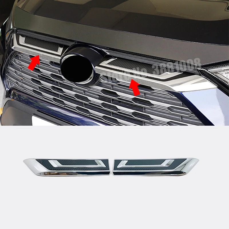 ABS хром для Toyota RAV4 2019 2020 автомобильные аксессуары решетка радиатора забора