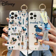 Disney Mickey Mouse for IPhone 7/8P/X/XR/XS/XSMAX/11/12Pro/12mini Personalized Blu-ray Wristband Stand Phone Case
