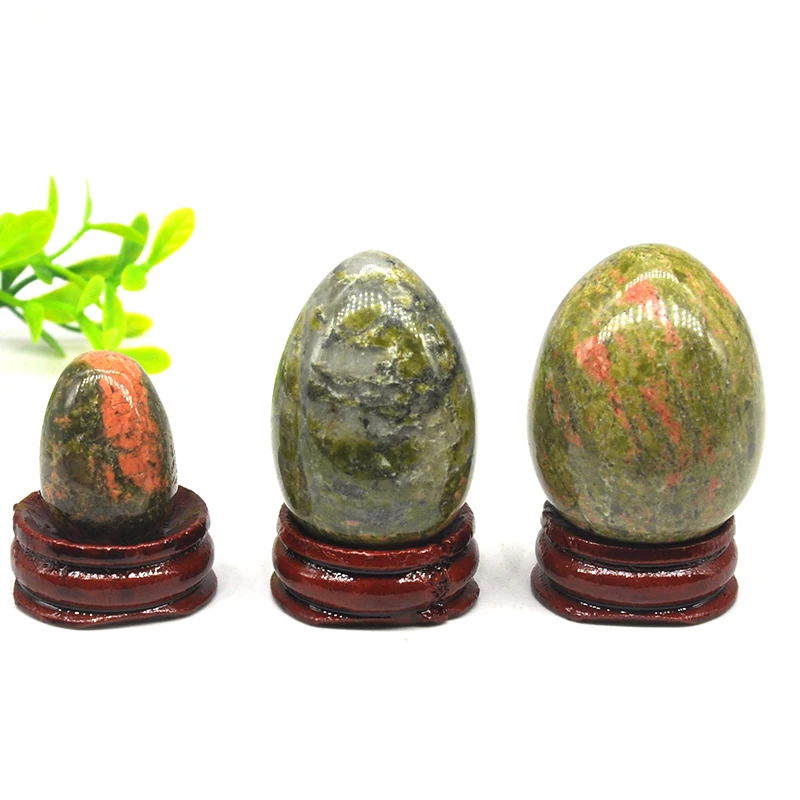 3 Size Unakite Color Natural Stones Egg Natural Gemstone Polished Eggs Reiki Healing Stone Home Decoration Christmas Gifts