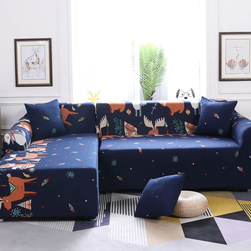 Christmas Decorations Sofa Cover Slip-resistant Sectional Elastic Full Couch Cover Sofa Towel Single/Two/Three/Four-seater