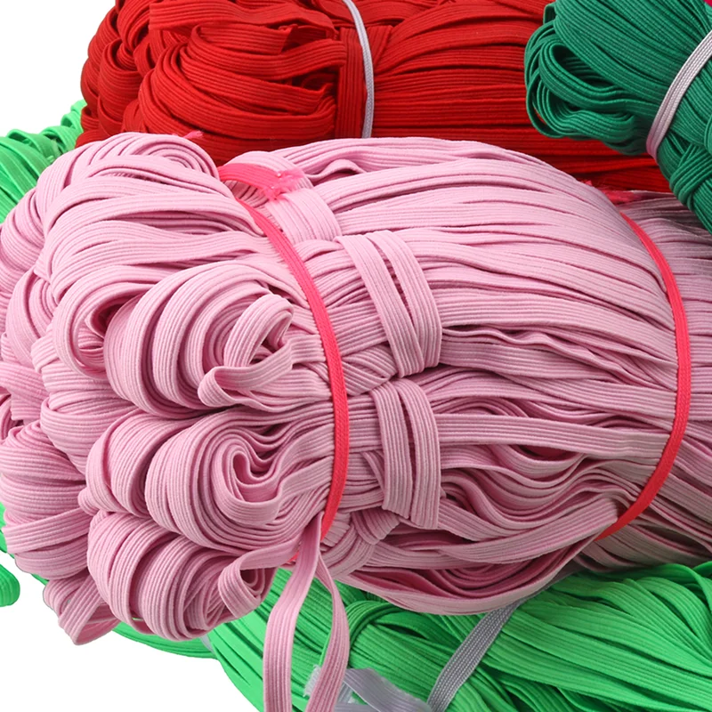 6 мм цветная плоская эластичная лента с пряжкой для ноутбука веревка одежды брюки