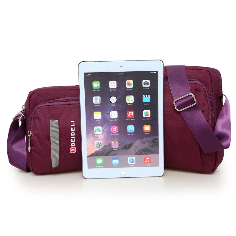 Повседневная нейлоновая водонепроницаемая сумка для мужчин модная Натуральная