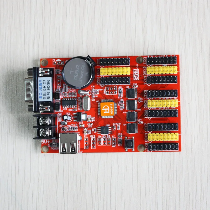 Карта управления диском Huidu серия 232 &amp U одиночный двухцветный контроллер для