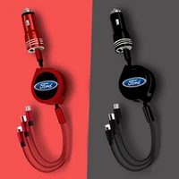 Car Charger Cable USB Cigarette Mobile Phone for Ford F150 Fiesta Mk7 Focus Mk3 Mk2 Fusion Ranger Mondeo Mk4 Kuga Accessories