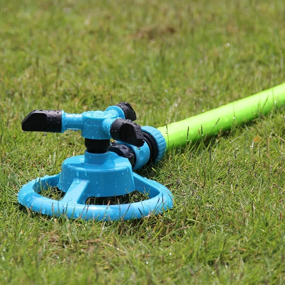 

Garden Sprinklers Automatic Watering Grass Lawn 360 Degree Rotating Water Sprinkler 3 Arms Nozzles Garden Irrigation Tools #45