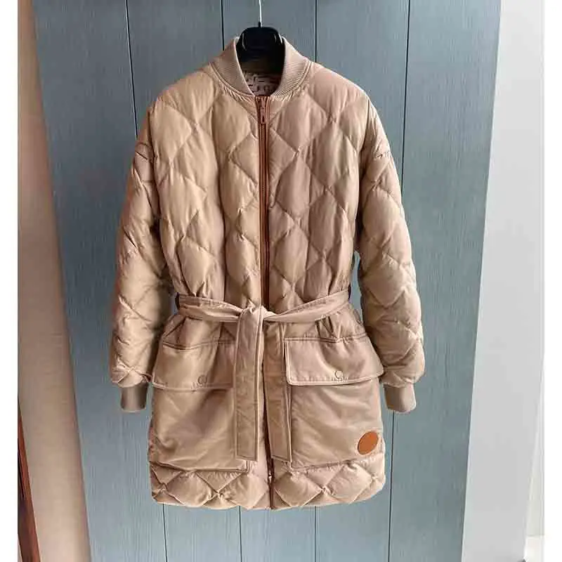 

Женский зимний пуховик Cosmicchic 2021, модная брендовая Толстая теплая куртка из гусиного пуха, двухстороннее Женское пальто с поясом, Новое пост...