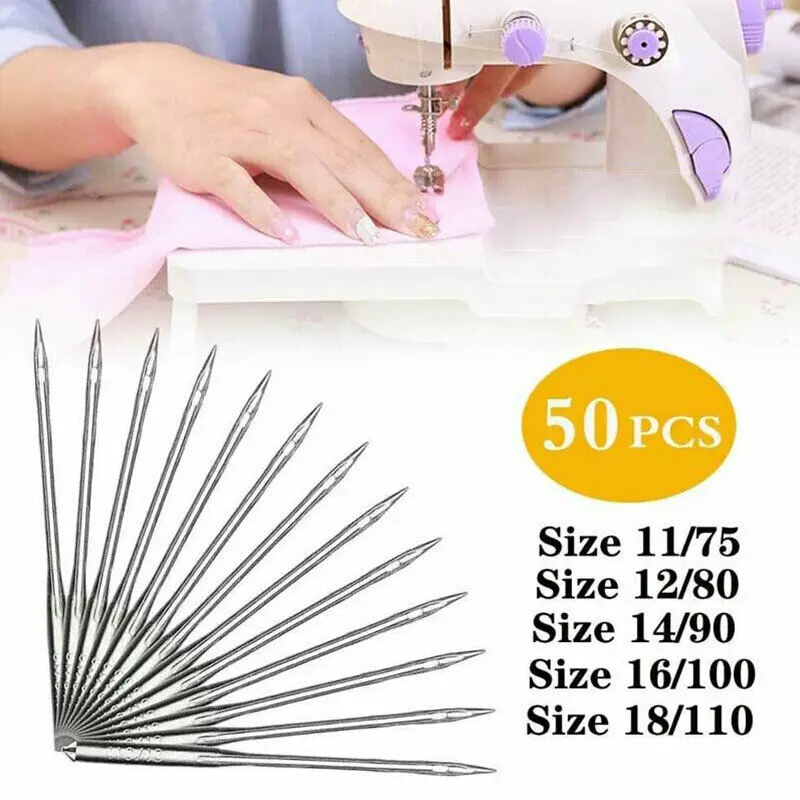 50Pcs Universal Sewing Machine Needles Tool For Singer Brother Toyota Janome Hot