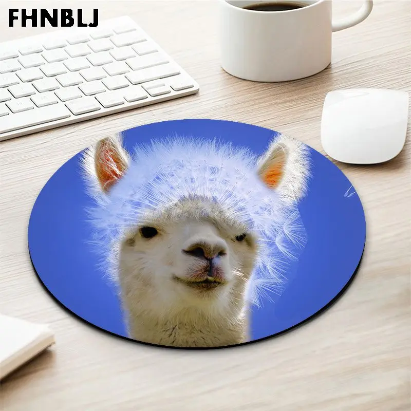 

FHNBLJ New Printed Vintage Cool Llama Natural Rubber Gaming mousepad Desk Mat Anti-Slip Laptop PC Mice Pad Mat gaming Mousepad