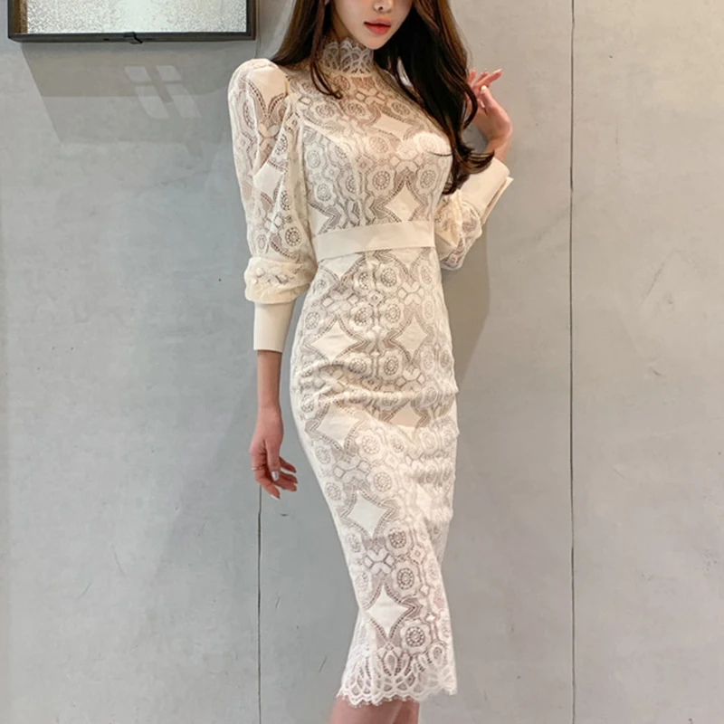 

Party Dresses Women's Lace Dress New Summer Birthday Outfit Sexy White Bodycon Dress Wedding Evening Night Club Dresses