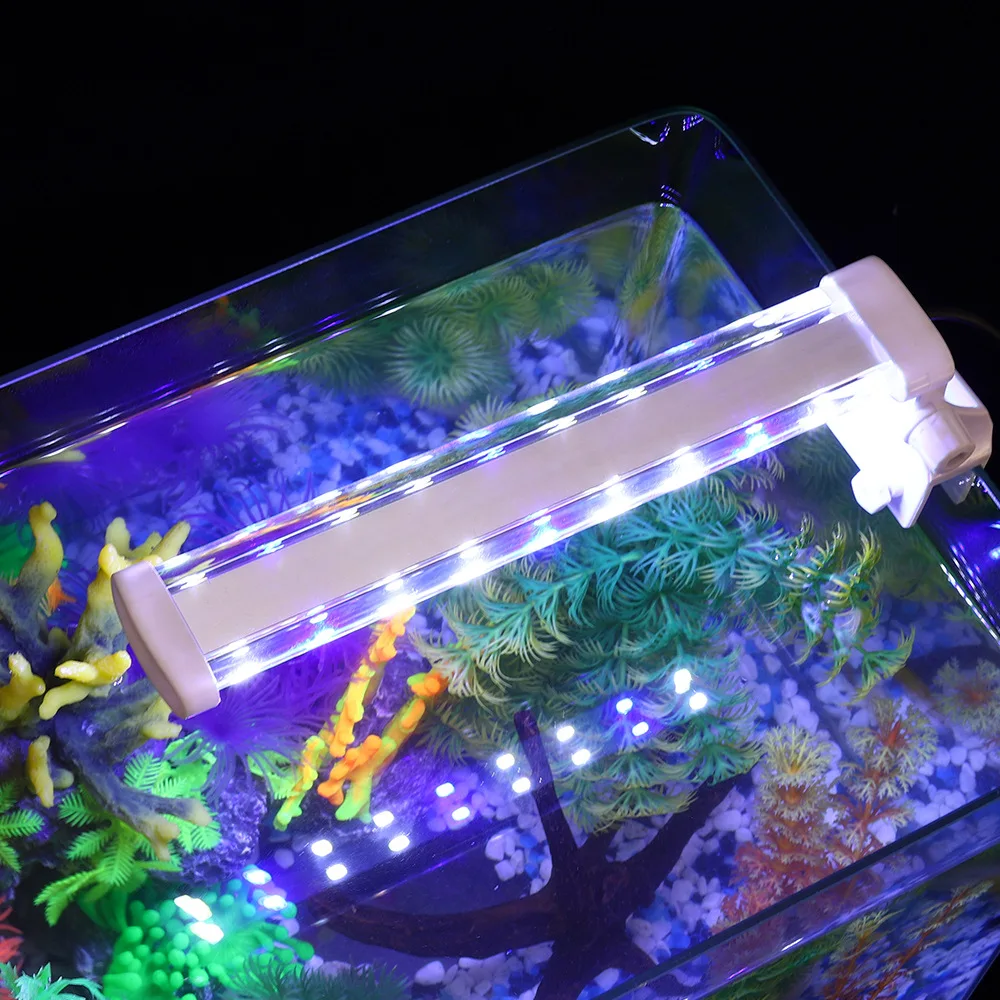 

led fish tank clip light clip light aquarium landscaping blue and white light aquatic light high brightness lamp beads