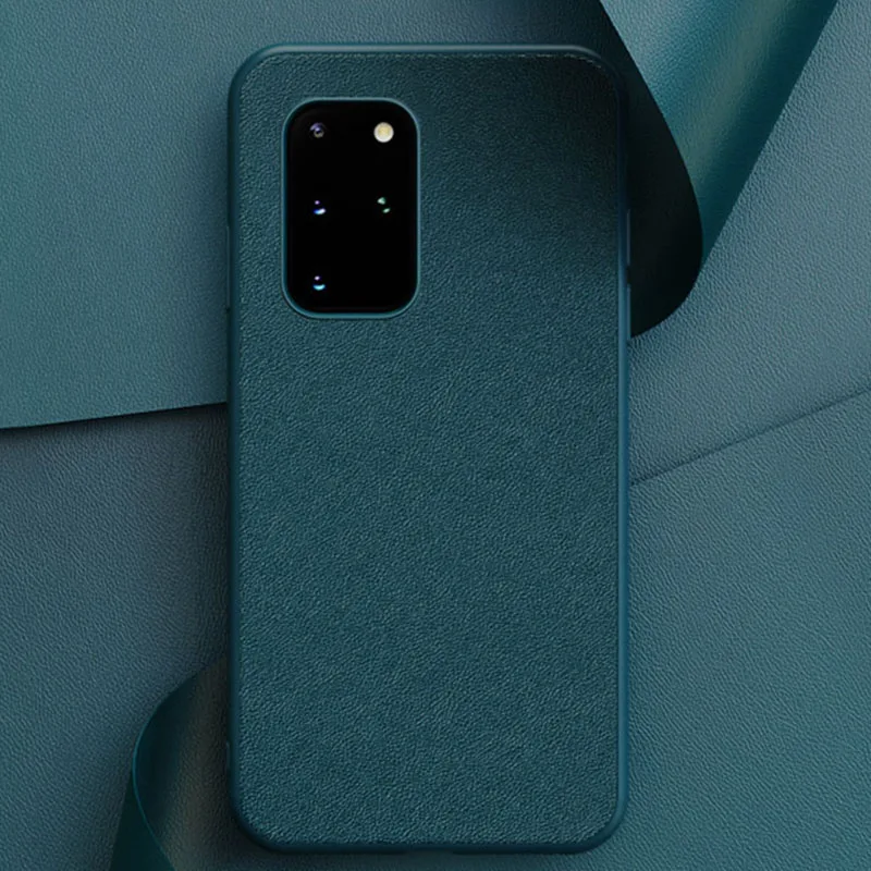 

2020 New Phone Case for Samsung Galaxy S20 Plus Ultra S9 S10 Thin Grain PU Leather Original Luxury Full Back Cover Funda Shell
