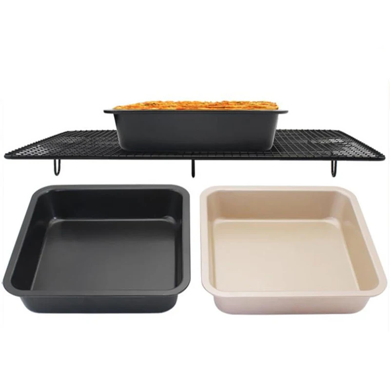 Квадратный противень 8 дюймов тостов пиццы форма из углеродистой стали Форма для