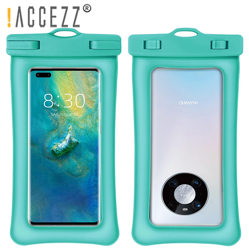 

!ACCEZZ Floating Airbag Waterproof Bag Underwater Case Drift Diving Surfing Protective Phone Pouch Swim IPX8 Water proof Cover