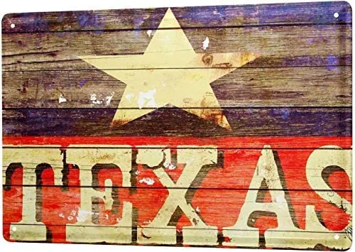 

Kean Texas Flag Metal Tin Sign 8x12 Wall Decor Man Bar Home Art Vintage Porch Retro