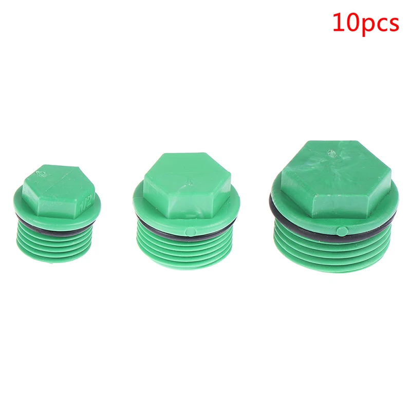 10 шт./компл. G1/2 G3/4 G1'' штекер с резьбой PPR Концевая крышка фитинги для труб