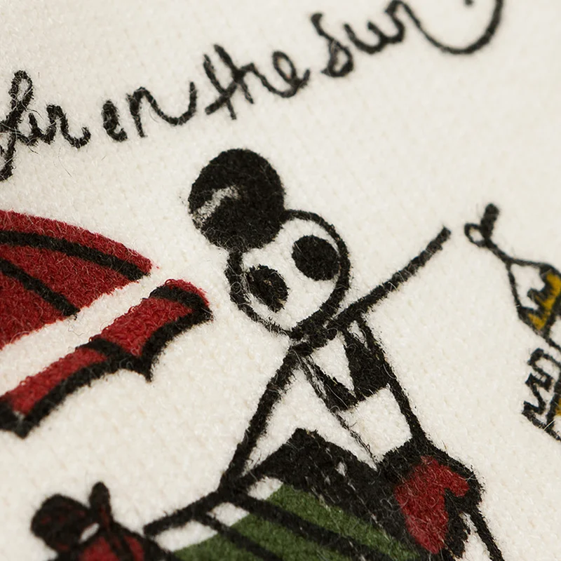 2019 новый вязаный японский девушка v-образным вырезом жаккардовый свитер кардиган