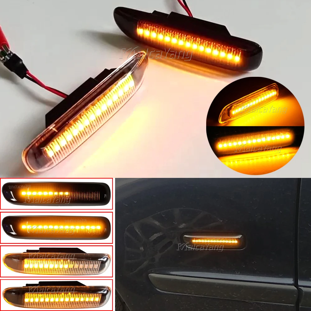 

Turn Signal Side Marker Light Sequential LED Dynamic Flashing Blinker Lamp For BMW 3 Series E46 Sedan Coupe Wagon Convertible