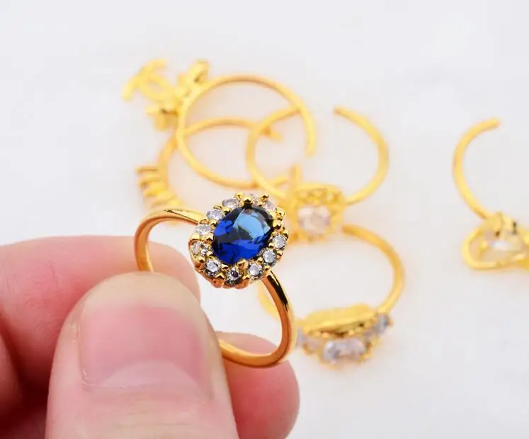 Новое украшение для ногтей в форме банта Стразы с бриллиантами кольца из