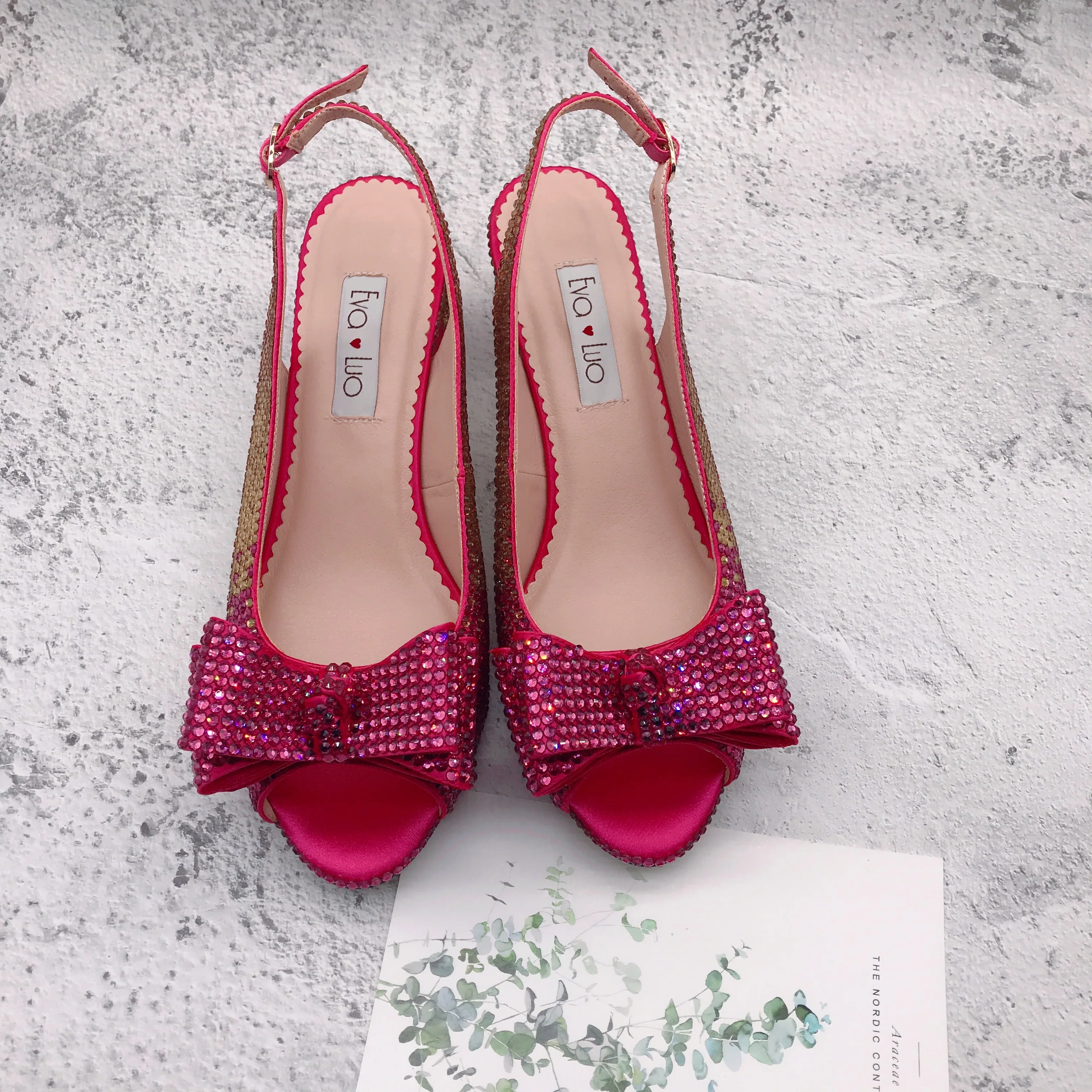 CHS1255 DHL изготовленные на заказ большие размеры фуксия розовое золото камни