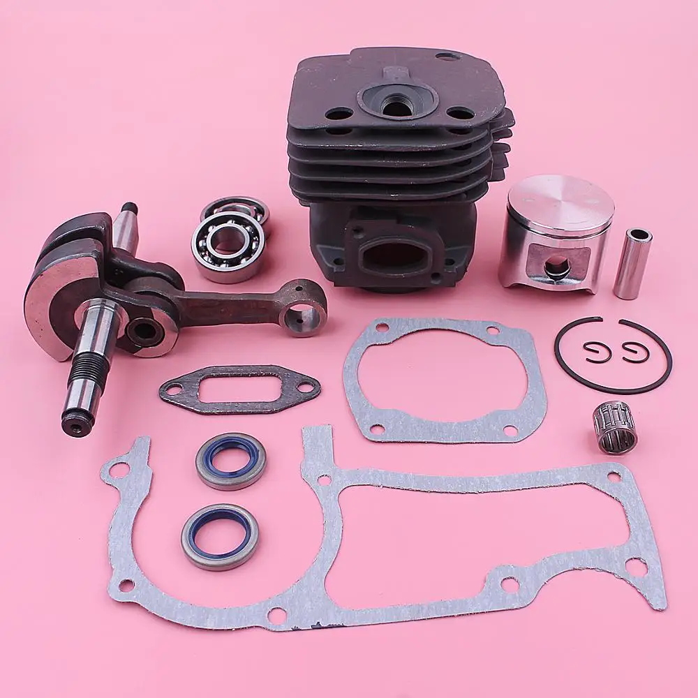 48mm Cylinder Piston Cranksharft Kit For Husqvarna 365, 365 EPA Special Chainsaw 503691072 Square w Oil Seal Needle Bearing