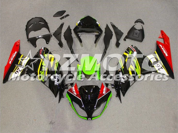

Новинка из АБС-пластика для мотоцикла обтекатель комплект подходит для Kawasaki Ninja ZX6R 636 ZX-6R 2009 2010 2011 2012 09 10 11 12 Кузов Набор черного и красного цве...