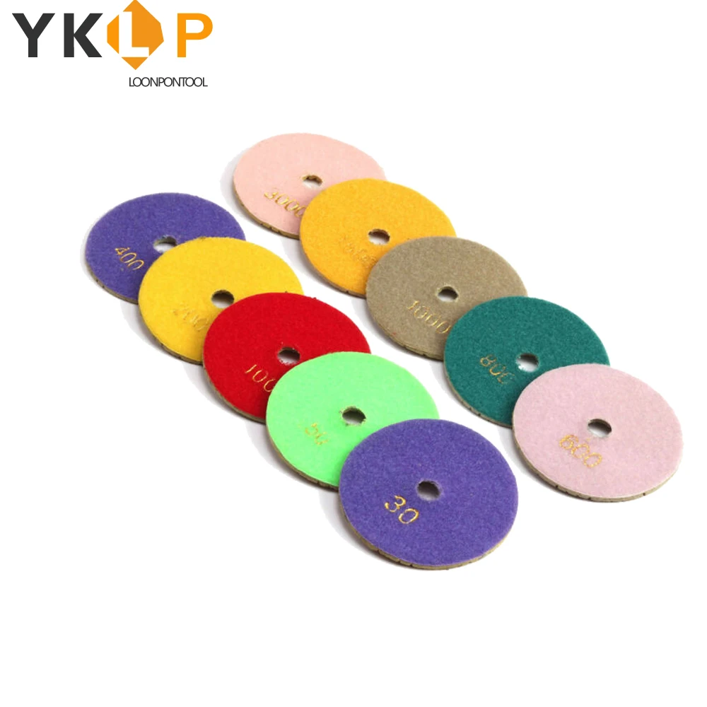 10 шт. 75 мм Алмазный полировальный диск полировки для гранитного камня