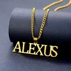 Персонализированные ожерелья с подвеской с именем для женщин и мужчин, золотая цепочка из нержавеющей стали, индивидуальная табличка, чокер, ожерелье, ювелирные изделия, подарок