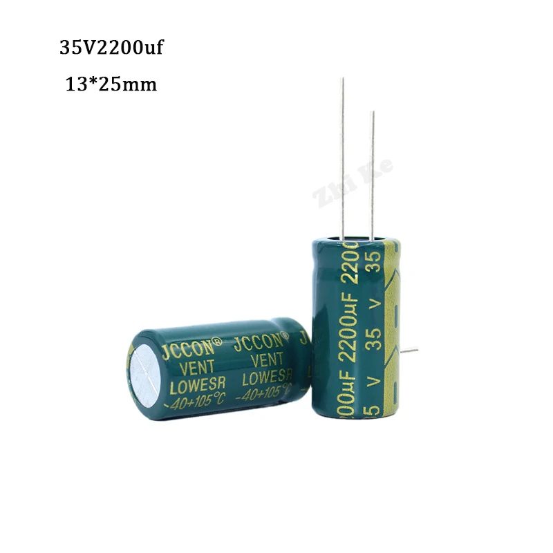 6pcs/lot 35V 2200UF  13*25  high frequency low impedance aluminum electrolytic capacitor 2200uf 35v 20%