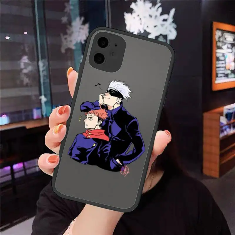 

Jujutsu Kaisen Satoru Gojo Phone Case For iPhone 12 11 Mini Pro XR XS Max 7 8 Plus X Matte transparent cover