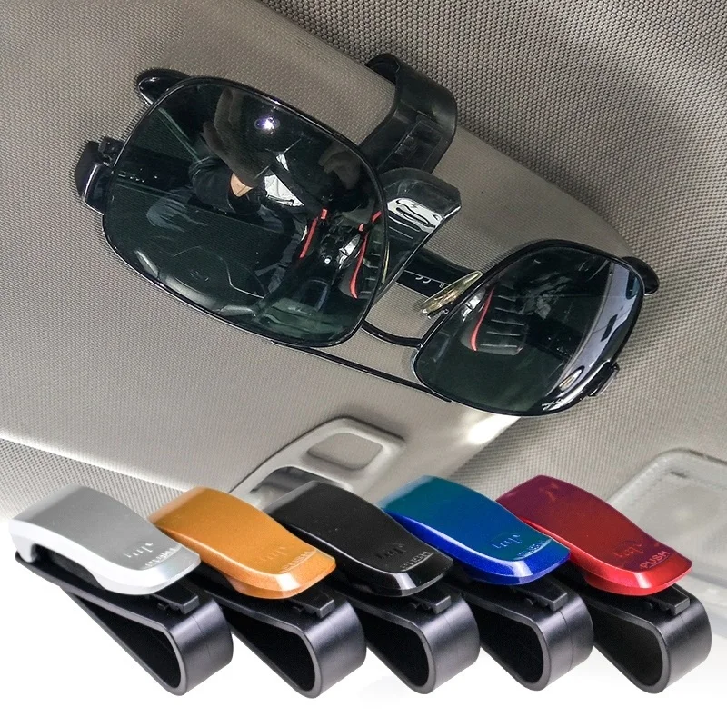 

Misima Auto Sun Visor Glasses Fastener Clip Holder For Sunglasses Eyeglasses Ticket Card Universal Multi-Function Portable