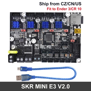 Плата управления BIGTREETECH BTT SKR MINI E3 V2, 32 бит, с запчастями для 3D-принтера TMC2209, материнская плата для Ender 3 Upgrade SKR V1.4 Turbo