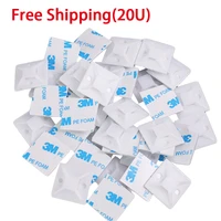 100pcs cable tie bases mount 3m glue wire removable self adhesive wall holder car fixing seat clamps suction positioning sucker