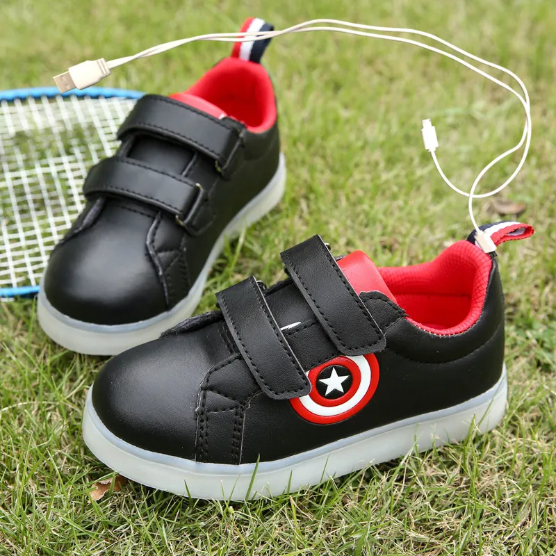 

Size 25-37 Children Glowing Sneakers Led Luminous Shoes for Boys Girls Light Up Casual Kids 7 Colors USB Charge Lighted Shoes