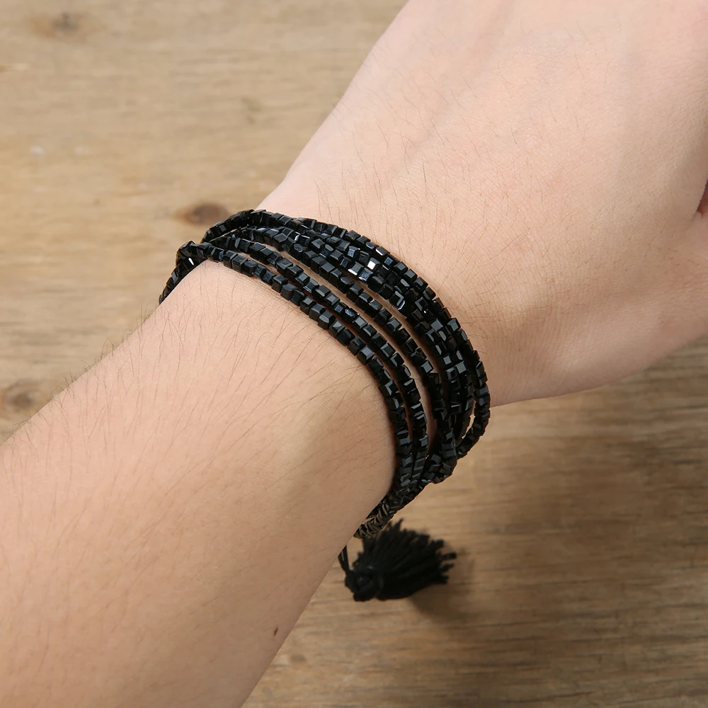 OAIITE браслеты ручной работы с бусинами Миюки Эластичные наборы многослойных