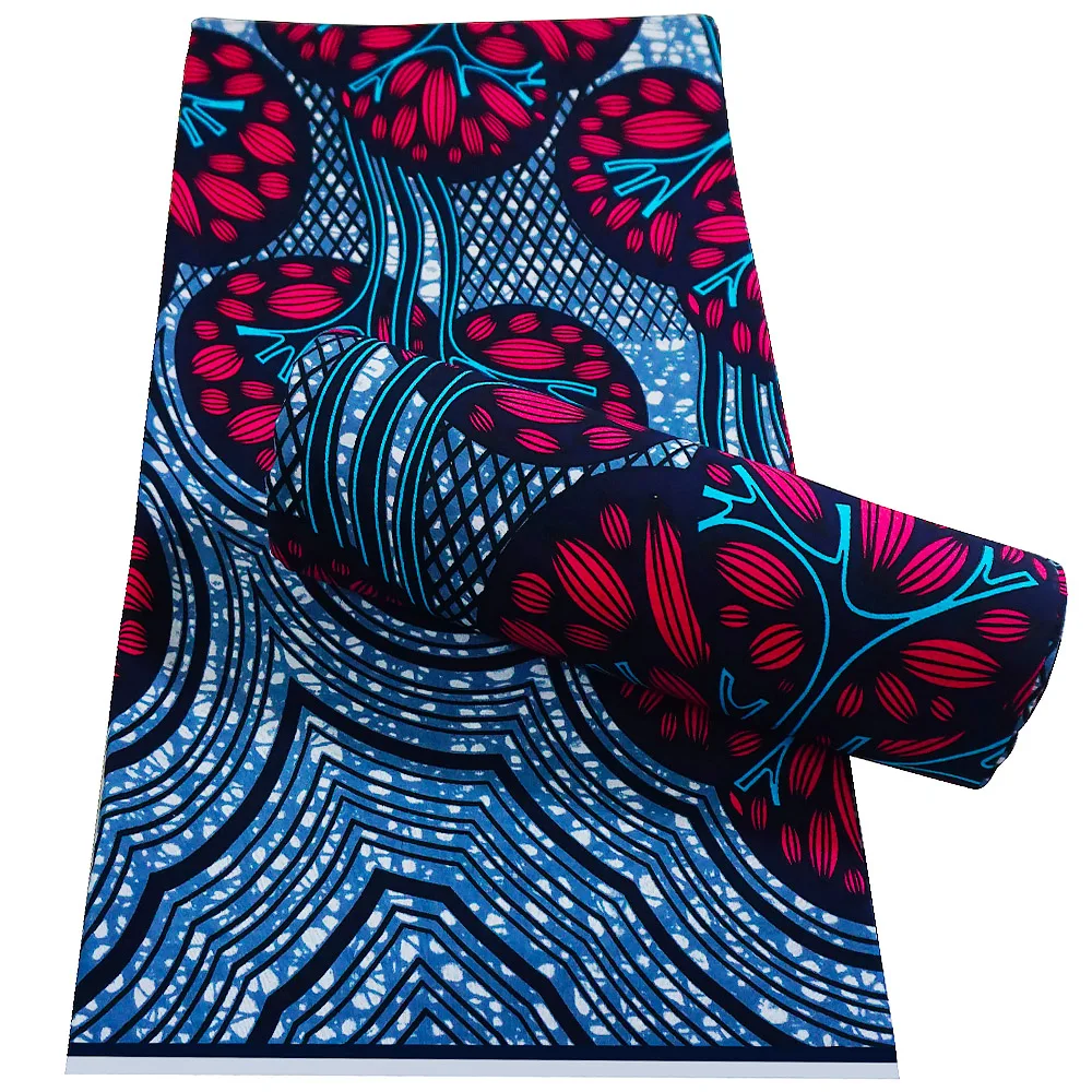 

Nigeria Fabric Wax Print High Quality Pagne Real Wax Cotton Ankara African Dresses Sewing Material 6 Yards