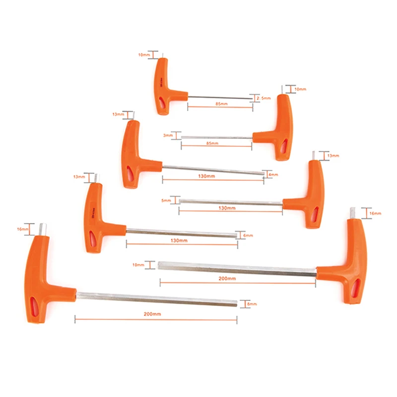 

1pc New High Quality Metric T Shape Handle Allen Wrench Ball End Hex Key Long Arm