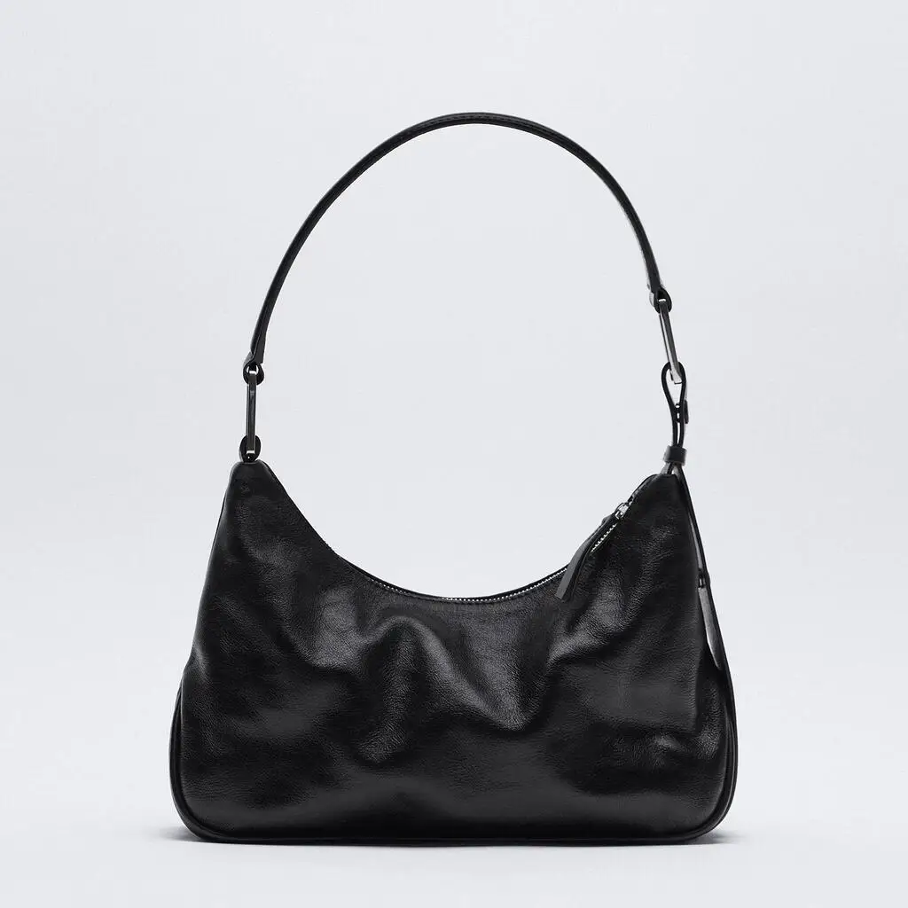 

NEW Vintage Soft Leather Handbags For Women 2021 Retro Ladies Baguette Armpit Bag Casual Female Tote Purse Shoulder Bags