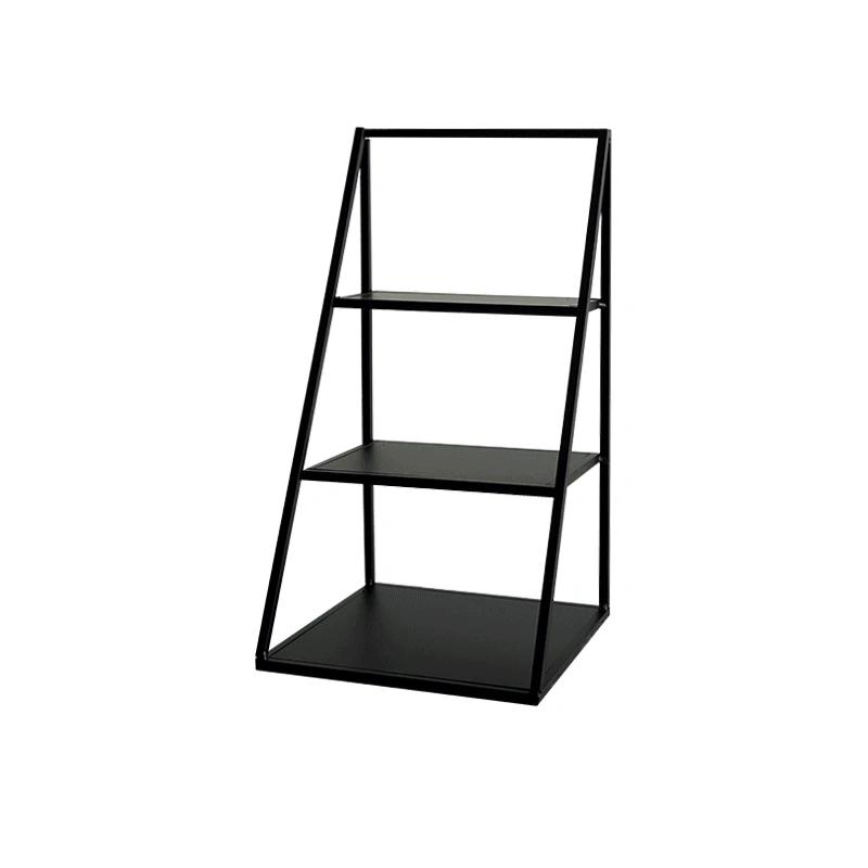 

Best Selling Storage Racks for Table Black Metal Cupcake Holder Shelves for Bedroom Dressing Table Decoration