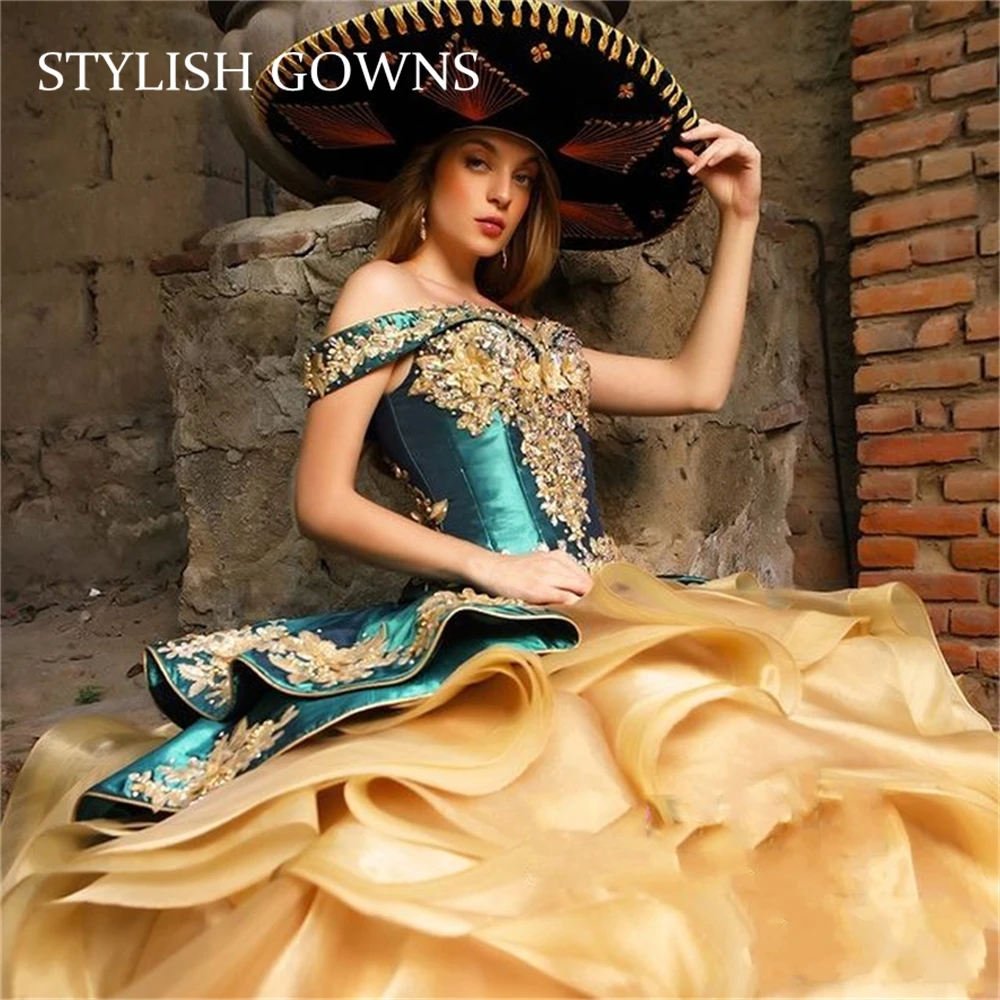 

Бальное платье с открытыми плечами, платья с бисером и оборками, 15 лет, элегантные платья